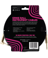 ERNIE BALL - CABLES INSTRUMENT GAINE TISSéE JACK/JACK COUDé 5,5M NOIR