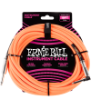 ERNIE BALL - CABLES INSTRUMENT GAINE TISSéE JACK/JACK COUDé 5,5M ORANGE