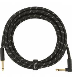 FENDER - DELUXE SERIES INSTRUMENT CABLE STRAIGHT/ANGLE 15 BLACK TWEED