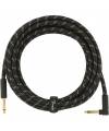FENDER - DELUXE SERIES INSTRUMENT CABLE STRAIGHT/ANGLE 15 BLACK TWEED