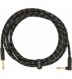 FENDER - DELUXE SERIES INSTRUMENT CABLE STRAIGHT/ANGLE 10 BLACK TWEED