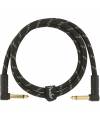 FENDER - DELUXE SERIES INSTRUMENT CABLE ANGLE/ANGLE 3 BLACK TWEED