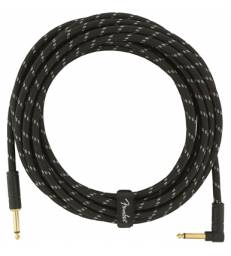 FENDER - DELUXE SERIES INSTRUMENT CABLE STRAIGHT/ANGLE 18.6 BLACK TWEED