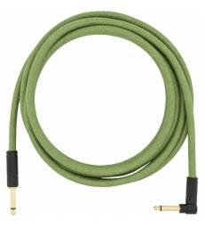 FENDER - 10 ANGLED FESTIVAL INSTRUMENT CABLE PURE HEMP GREEN
