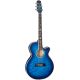 TAKAMINE - GUITARE THIN LINE SERIES TSP100 FX CUTAWAY QUILT DARK BLUE SUNBURST