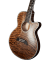 TAKAMINE - GUITARE THIN LINE SERIES TSP100 FX CUTAWAY QUILT VINTAGE TOBACCO