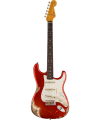 FENDER CUSTOM SHOP - 1959 STRATOCASTER HEAVY RELIC ROSEWOOD FINGERBOARD SUPER FADED AGED CANDY APPLE RED