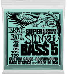 ERNIE BALL - SLINKY NICKEL WOUND SLINKY SUPER LONG SCALE 5 CORDES 45-130
