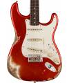 FENDER CUSTOM SHOP - 1959 STRATOCASTER HEAVY RELIC ROSEWOOD FINGERBOARD SUPER FADED AGED CANDY APPLE RED
