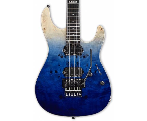 ESP - E-II SN-2 BUKEYE BURL MAPLE BLUE NATURAL FADE ESP - E-II SN-2 BUKEYE BURL MAPLE BLUE NATURAL FADE