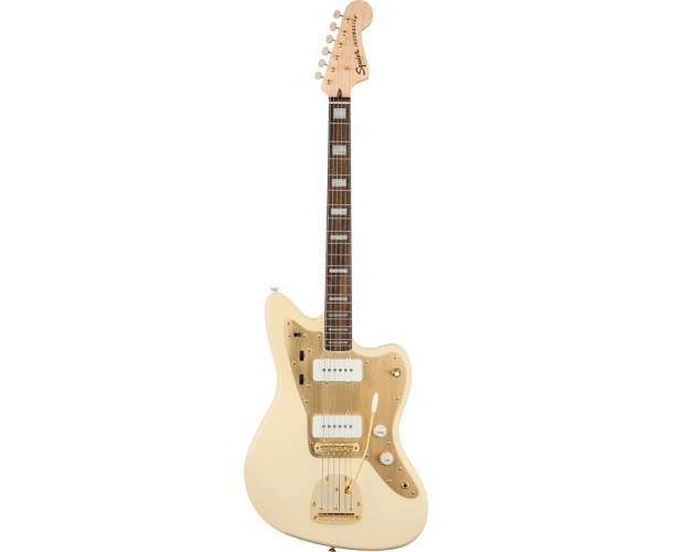 SQUIER - 40TH ANNIVERSARY JAZZMASTER GOLD EDITION LAUREL FINGERBOARD GOLD ANODIZED PICKGUARD OLYMPIC WHITE SQUIER - 40TH ANNIVERSARY JAZZMASTER GOLD EDITION LAUREL FINGERBOARD GOLD ANODIZED PICKGUARD OLYMPIC WHITE