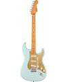 SQUIER - 40TH ANNIVERSARY STRATOCASTER VINTAGE EDITION MAPLE FINGERBOARD GOLD ANODIZED PICKGUARD SATIN SONIC BLUE