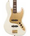 SQUIER - 40TH ANNIVERSARY JAZZ BASS GOLD EDITION LAUREL FINGERBOARD GOLD ANODIZED PICKGUARD OLYMPIC WHITE