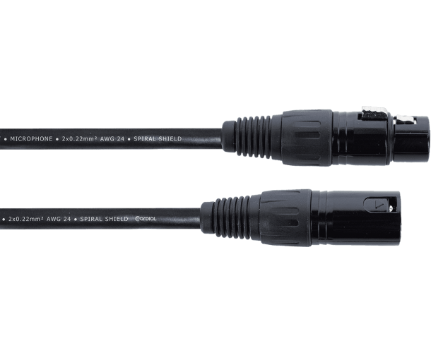 Câble Micro XLR 1m - Fiches NEUTRIK - Cordial CXM1FM - Pour Studio, Scène