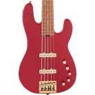 CHARVEL - PRO-MOD SAN DIMAS BASS JJ V CARAMELIZED MAPLE FINGERBOARD CANDY APPLE RED