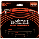ERNIE BALL - CABLES INSTRUMENT PATCH MULTIPACK - COUDé FIN & PLAT - ROUGE