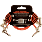 ERNIE BALL - CABLES INSTRUMENT PATCH PACK DE 3 - COUDE FIN ET PLAT - 30 CM - ROUGE