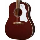 GIBSON - 60S J-45 ORIGINAL, ADJ SADDLE (NO PICKUP) WINE RED