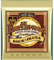 ERNIE BALL - CORDES EARTHWOOD 80/20 BRONZE ROCK&BLUES 10-52 - PACK DE 3