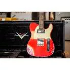 FENDER CUSTOM SHOP - S23 LTD 60s HS TELE HREL - AGED CANDY APPLE RED OVER PINK PAISLEY