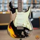 FENDER CUSTOM SHOP - W22 LTD 59 STRAT SUPER HEAVY RELIC-ABLACK OVER 3 COLOUR SUNBURSTLK