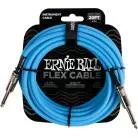 ERNIE BALL - CABLES INSTRUMENT FLEX JACK/JACK 6M BLEU