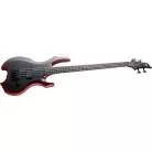 LTD - LTD FRED LECLERCQ SIGNATURE BASS - BLACK RED BURST SATIN