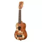 KALA - MAORI - GARDENIA MAHOGANY, SOPRANO, LIVRE AVEC HOUSSE MOTIF VOYAGE