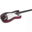 EKO - GUITARE ELECTRIQUE ST 100 FORMAT 3/4 TYPE STRAT CHROME RED