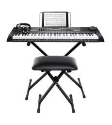 ALESIS - PIANO PORTABLE 61 TOUCHES, HAUT-PARLEURS INTEGRES, STAND, CASQUE, PEDALE SUSTAIN