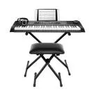 ALESIS - PIANO PORTABLE 61 TOUCHES, HAUT-PARLEURS INTEGRES, STAND, CASQUE, PEDALE SUSTAIN