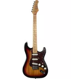 EKO - GUITARE ELECTRIQUE ST 401 TYPE STRAT SUNBURST - TOUCHE ERABLE