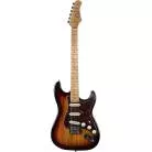 EKO - GUITARE ELECTRIQUE ST 401 TYPE STRAT SUNBURST - TOUCHE ERABLE