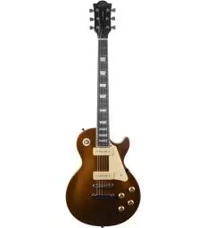 EKO - GUITARE ELECTRIQUE LS 400 TYPE LP VINTAGE MICROS P90 GOLD