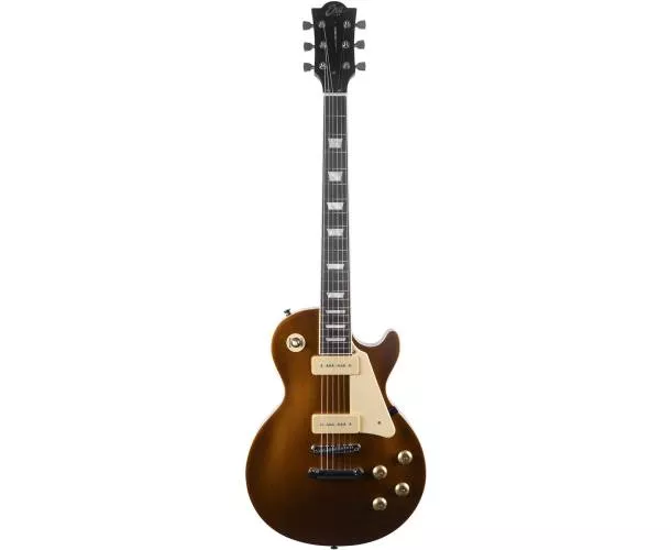 EKO - GUITARE ELECTRIQUE LS 400 TYPE LP VINTAGE MICROS P90 GOLD