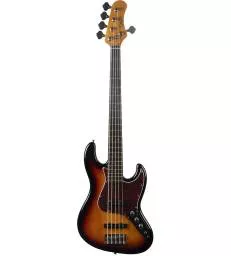 EKO - BASSE ELECTRIQUE JB 300 5 CORDES TYPE JAZZ SUNBURST