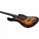 EKO - BASSE ELECTRIQUE JB 300 5 CORDES TYPE JAZZ SUNBURST