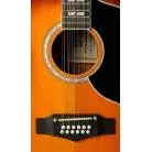 EKO - GUITARE DREADNOUGHT 12 CORDES ELECTRO HONEY BURST