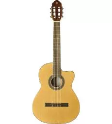 EKO - GUITARE CLASSIQUE 4/4 CUTAWAY ELECTRO NATURAL - TABLE EN CEDRE