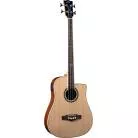 EKO - GUITARE DREADNOUGHT BASSE CUTAWAY ELECTRO NATURAL