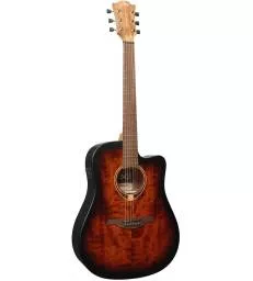 LAG - DREADNOUGHT CUTAWAY ELECTRO BLACK AND BROWN