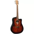 LAG - DREADNOUGHT CUTAWAY ELECTRO BLACK AND BROWN