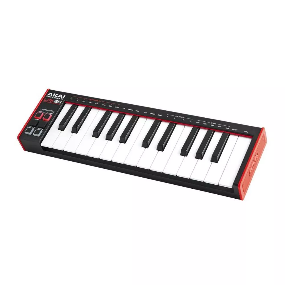 TERENCE Clavier MIDI de 25 Touches Professionnel MIDI Keyboard Contrôleur 500 mAh 8 Pads RGB Bouton Rotatif à 360° Sans Fin 8 Boutons Assignables Écran OLED Compatible avec Plusieurs DAW et Appareils
