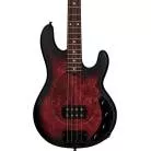 STERLING BY MUSIC MAN - RAY34 PB DARK SCARLET BURST SATIN