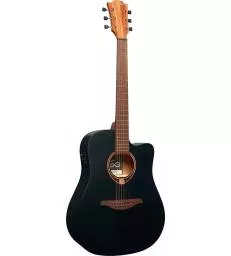 LAG - DREADNOUGHT BLACK SATIN CUTAWAY ELECTRO