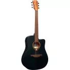 LAG - DREADNOUGHT BLACK SATIN CUTAWAY ELECTRO