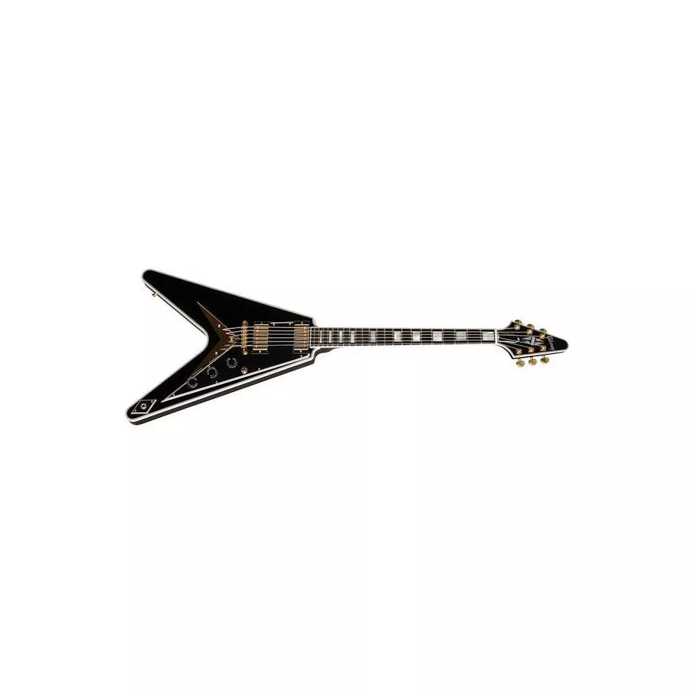 Gibson - Flying V Custom W/ Ebony Fingerboard Gloss Ebony Guitare