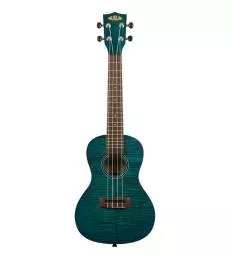 KALA - KA-CEMB EXOTIC MAHOGANY CONCERT - TRANSPARENT BLUE