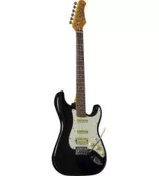 EKO - ST 350 - TYPE STRAT VINTAGE HSS - BLACK