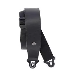 D'ADDARIO - SANGLE EN CUIR  COMFORT AUTO LOCK POUR GUITARE, NOIR